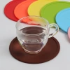 Creative and simple style candy-colored silicone 10CM round coasters for export details Picture